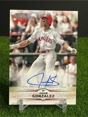 Juan Gonzalez 2025 Topps Stadium Club Auto #SCBA-JGO Texas Rangers